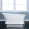 Aqua Eden Pedestal Bathtubs, 66.94 L, 30.31 W, White, Cast Iron VCT7D673128 - alternate 2